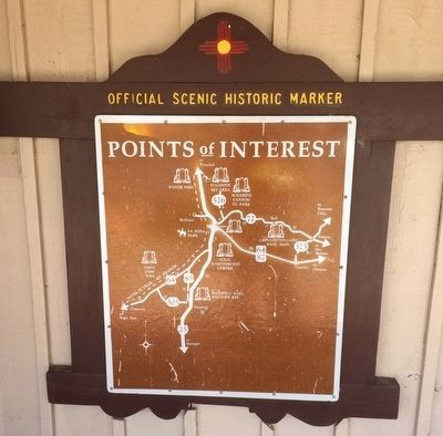 Reverse of marker showing points of interest. image. Click for full size.