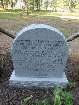 Veterans of the Fishkill Supply Depot Marker image. Click for full size.