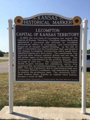 Lecompton Marker image. Click for full size.