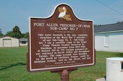 Port Allen Prisoner - Of - War Sub-Camp No. 7 Marker image. Click for full size.