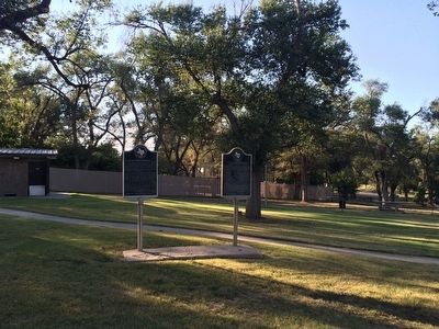 Markers located with Thompson Memorial Park. image. Click for full size.