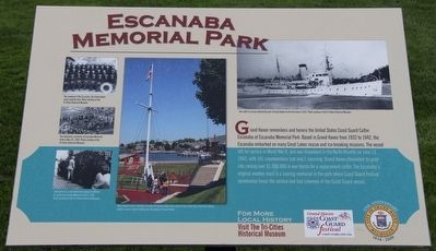Escanaba Memorial Park Marker image. Click for full size.