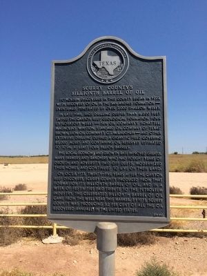 Scurry County's Billionth Barrel of Oil Marker image. Click for full size.