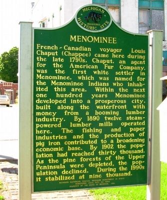 Menominee Marker image. Click for full size.