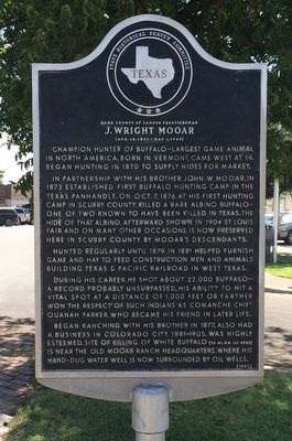 Home County of Famous Frontiersman J. Wright Mooar Marker image. Click for full size.