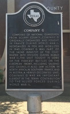 Company G Marker. Click for full size. Company G Marker image. Click for full size.