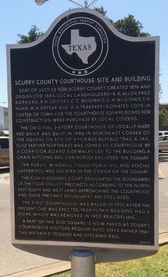 Scurry County Courthouse Site and Building Marker image. Click for full size.