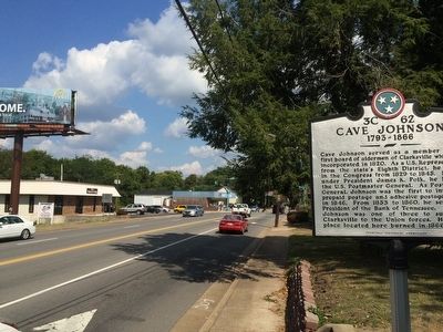 View of marker looking east on Madison Street. image. Click for full size.