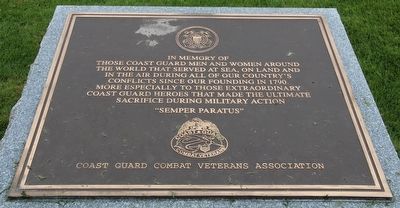 In Memory of the Coast Guard Men and Women Marker. Click for full size. In Memory of the Coast Guard Men and Women Marker image. Click for full size.