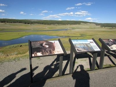 Markers in the Hayden Valley image. Click for full size.