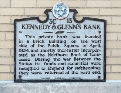 Kennedy & Glenn's Bank Marker. Click for full size. Kennedy & Glenn's Bank Marker image. Click for full size.