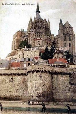 <i>Le Mont-Saint-Michel - ct de la terre</i> (Landward side) image. Click for full size.