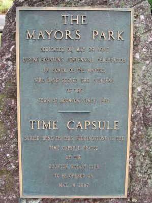The Mayors Park Marker image. Click for full size.