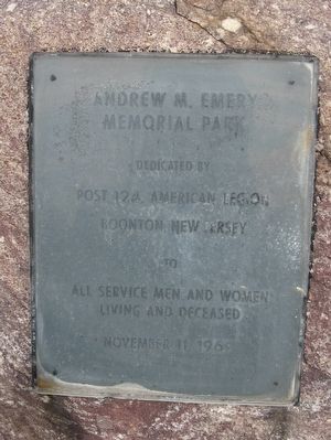 Andrew M. Emery Memorial Park Marker image. Click for full size.