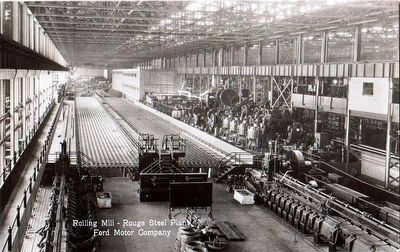 <i>Rolling Mill - Rouge Steel Plant, Ford Motor Company</i> image. Click for full size.