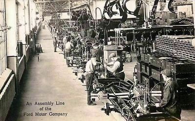 <i>An Assembly Line of the Ford Motor Company</i> image. Click for full size.