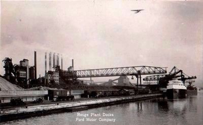 <i>Rouge Plant Docks, Ford Motor Company</i> image. Click for full size.