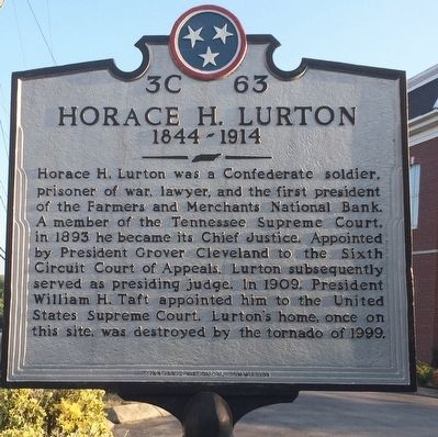 Horace H. Lurton Marker. Click for full size. Horace H. Lurton Marker image. Click for full size.