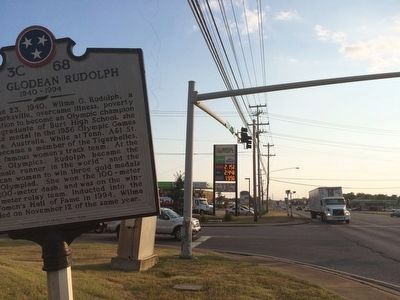 View from marker looking south on Wilma Rudolph Boulevard. image. Click for full size.