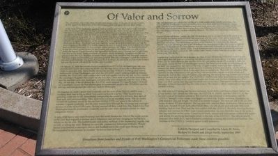 Of Valor and Sorrow Marker. Click for full size. Of Valor and Sorrow Marker image. Click for full size.