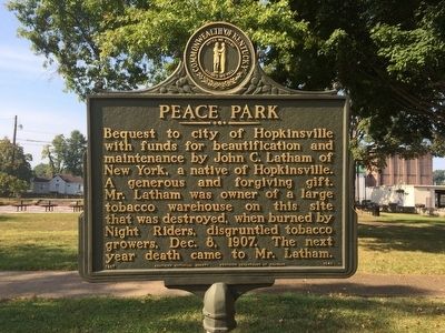 Peace Park Marker. Click for full size. Peace Park Marker image. Click for full size.