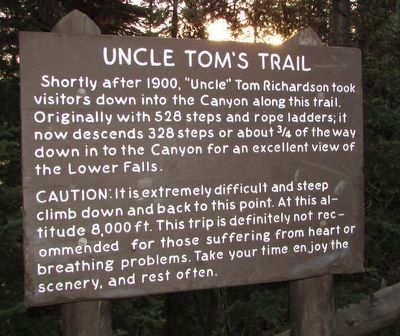 Uncle Tom’s Trail Marker. Click for full size. Uncle Tom’s Trail Marker image. Click for full size.