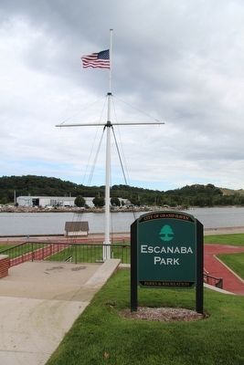 Escanaba Park Marker. Click for full size. Escanaba Park Marker image. Click for full size.