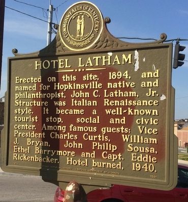 Hotel Latham Marker image. Click for full size.