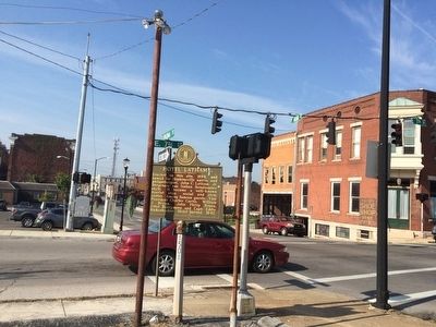 Hotel Latham Marker at intersection of 7th and Virginia Streets.. Click for full size. Hotel Latham Marker at intersection of 7th and Virginia Streets. image. Click for full size.