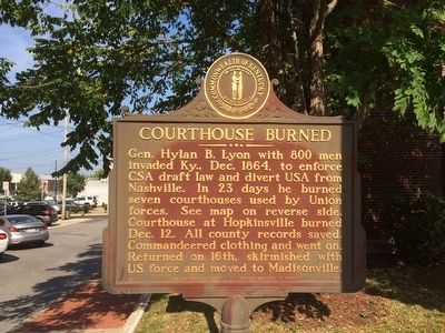 Courthouse Burned Marker. Click for full size. Courthouse Burned Marker image. Click for full size.