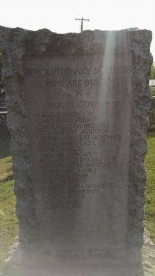 Scott County Revolutionary War Memorial (West Face) image. Click for full size.