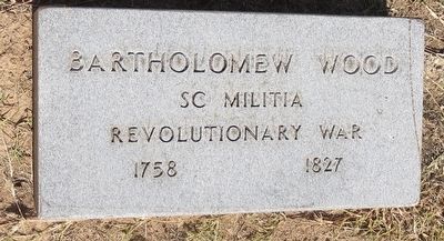 Bartholomew Wood marker having served in Revolutionary War. image. Click for full size.
