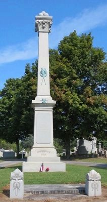Confederate Civil War memorial in cemetery.. Click for full size. Confederate Civil War memorial in cemetery. image. Click for full size.
