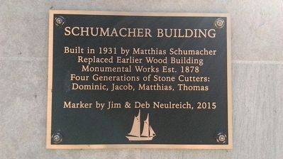 Schumacher Building Marker. Click for full size. Schumacher Building Marker image. Click for full size.