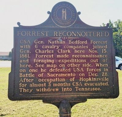 Forrest Reconnoitered Marker. Click for full size. Forrest Reconnoitered Marker image. Click for full size.
