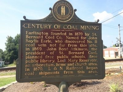 Century of Coal Mining Marker. Click for full size. Century of Coal Mining Marker image. Click for full size.