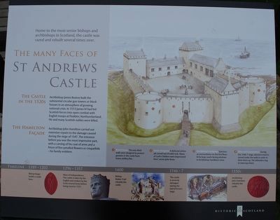 The Many Faces of St Andrews Castle Marker image. Click for full size.