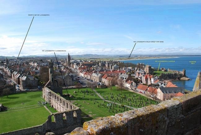 View of St Andrews Landmarks from St. Rule's Tower image. Click for full size.