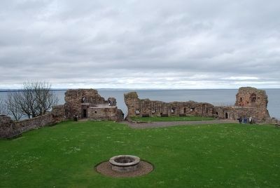 St Andrews Castle Grounds, looking toward the North Sea image. Click for full size.