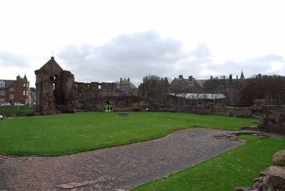 St Andrews Castle looking back toward the Entrance Gate and Archbishop's Lodgings image. Click for full size.