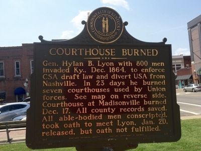 Courthouse Burned Marker image. Click for full size.