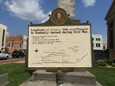 Courthouse Burned Marker - Reverse side map. image. Click for full size.