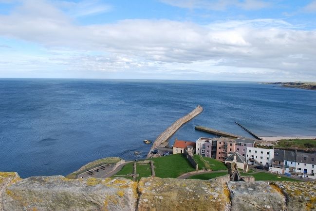 View of North Sea from atop of St Rule's Tower image. Click for full size.