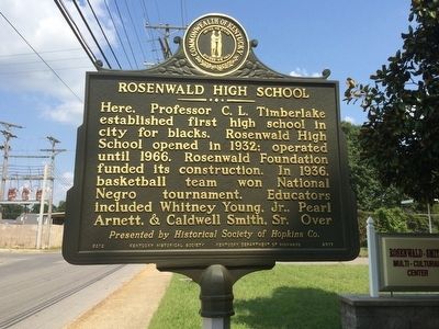 Rosenwald High School Marker image. Click for full size.