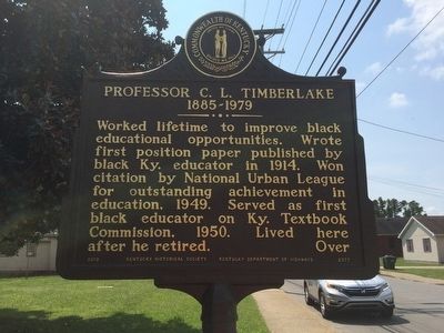 Professor C. L. Timberlake Marker. Click for full size. Professor C. L. Timberlake Marker image. Click for full size.