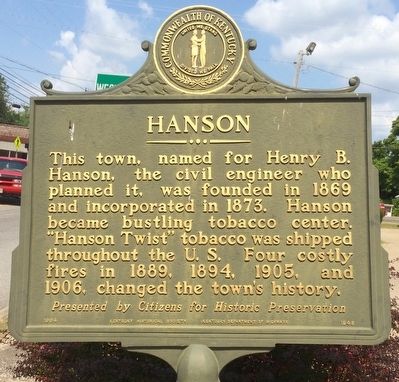 Hanson Marker image. Click for full size.