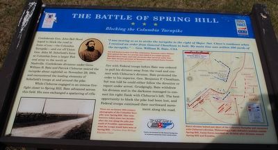 The Battle of Spring Hill Marker image. Click for full size.