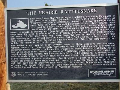 The Prairie Rattlesnake Marker image. Click for full size.