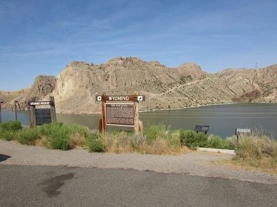 Markers in the Wind River Canyon image. Click for full size.