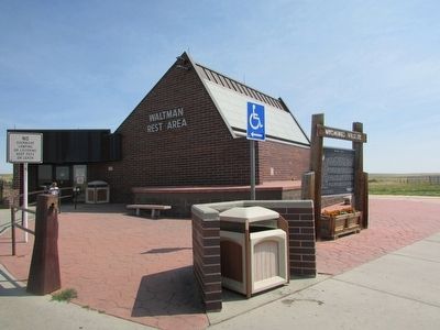 Marker in the Waltman Rest Area. Click for full size. Marker in the Waltman Rest Area image. Click for full size.